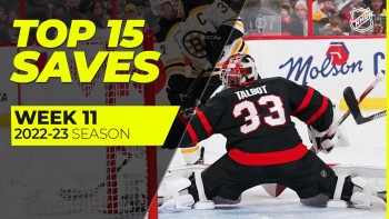 Top 15 des plus beaux arrêts de la semaine écoulée en NHL