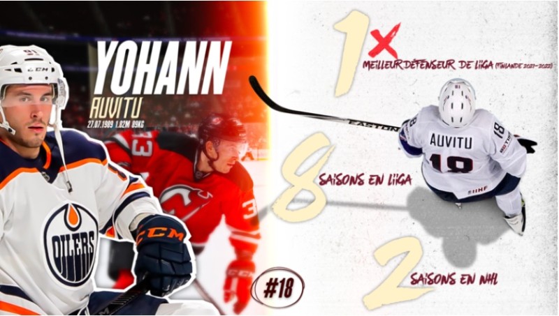 Genève confirme l'arrivée de Yohann Auvitu, plusieurs semaines d'absence pour  Teemu Hartikainen et  Deniss Smirnovs