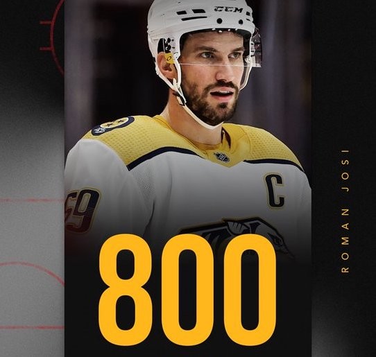 Roman Josi a joué son 800e match en NHL avec une seconde marque dans la ligue