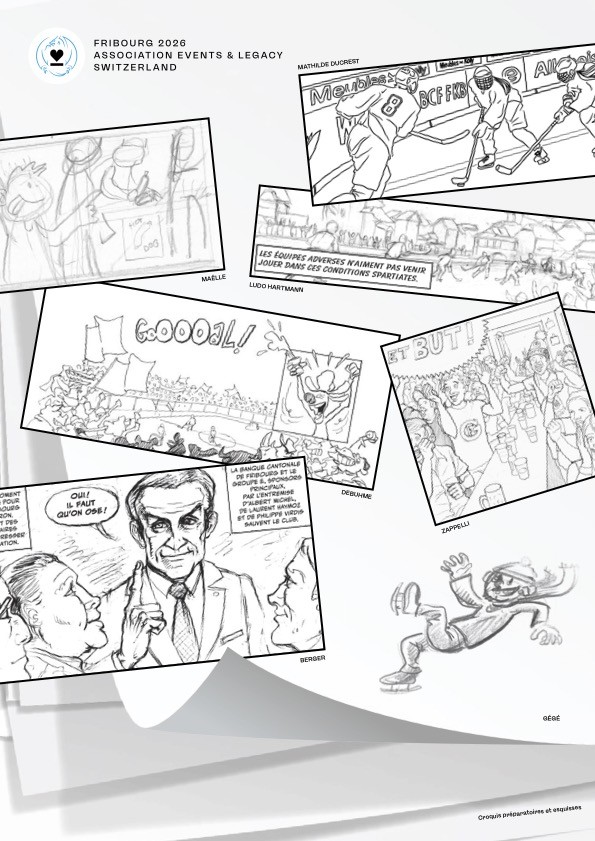 Un joli projet de BD autour des Mondiaux 2026 et du hockey fribourgeois