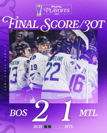 Alina Mueller et Boston s'imposent une seconde fois à Montréal, après trois prolongations