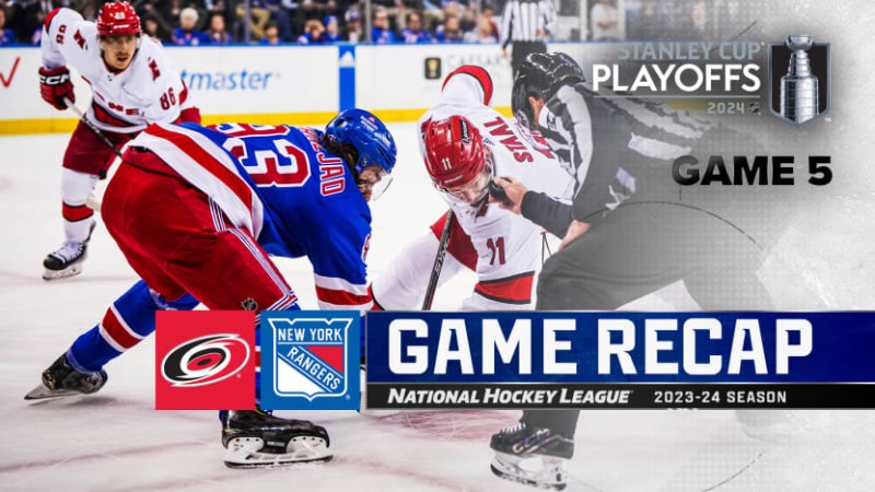 Les Hurricanes marquent un second point face aux Rangers