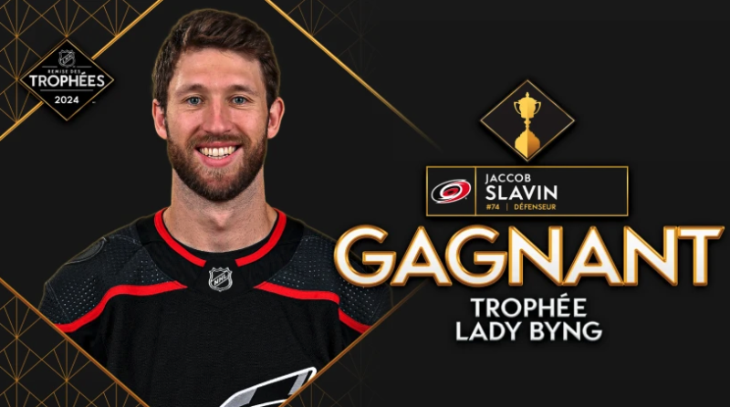Slavin remporte le trophée Lady-Byng