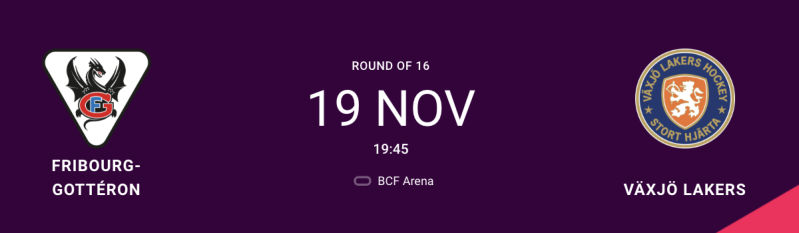 Aufstellung der Teams für das Spiel Freiburg vs. Växjo