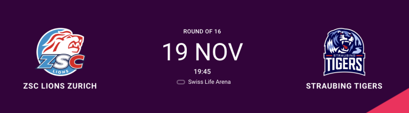 Aufstellung der Teams für das Spiel Zürich vs. Straubing