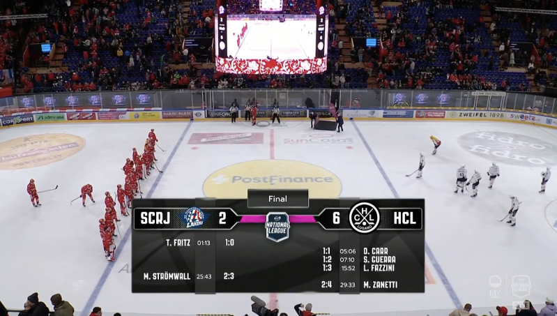 Lugano signe une importante victoire à Rapperswil