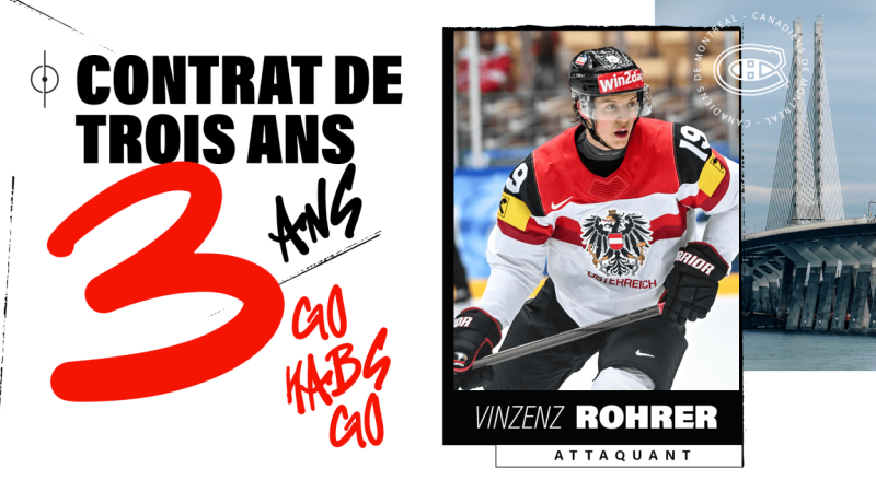 Contrat d’entrée de trois saisons pour Vinzenz Rohrer