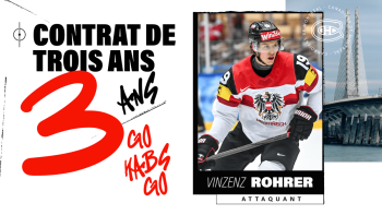 Contrat d’entrée de trois saisons pour Vinzenz Rohrer