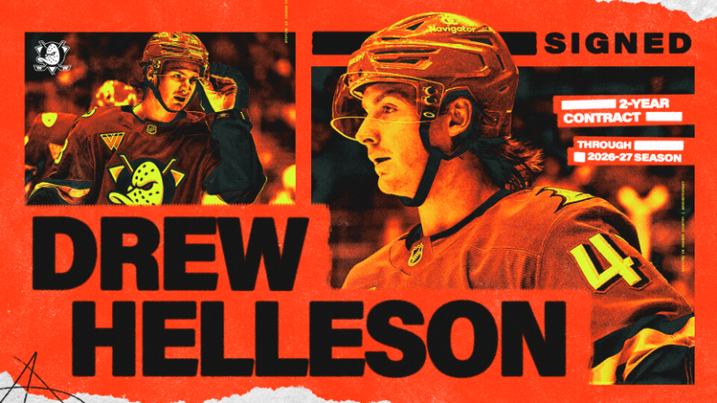 Drew Helleson prolonge son aventure avec Anaheim