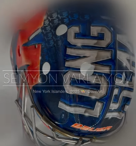 Le nouveau masque de Semyon Varlamov (NY Islanders)