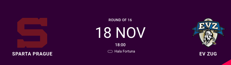 CHL : formation des équipes pour le match Prague vs Zoug