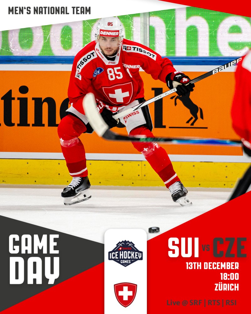 Aufstellung der Teams für das Spiel Schweiz vs. Tschechien