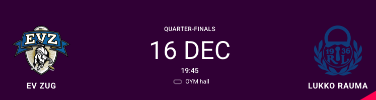 CHL: Teamaufstellung für das Spiel Zug vs. Lukko Rauma