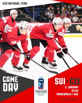 Mondiaux juniors : formation des équipes pour le match Suisse vs Tchéquie