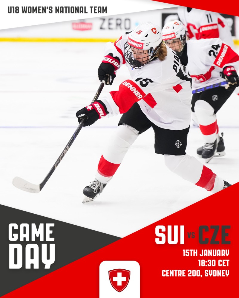 U18 Frauen-Weltmeisterschaft: Aufstellung der Teams für das Spiel Tschechien vs. Schweiz