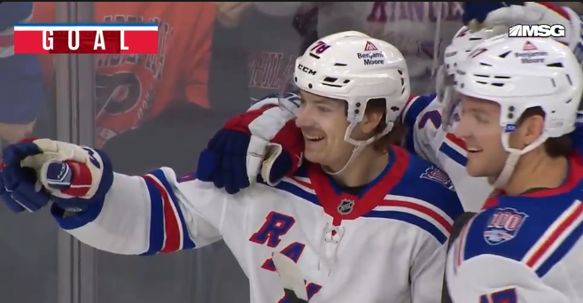 Brennan Othmann erzielt sein erstes Tor in der NHL