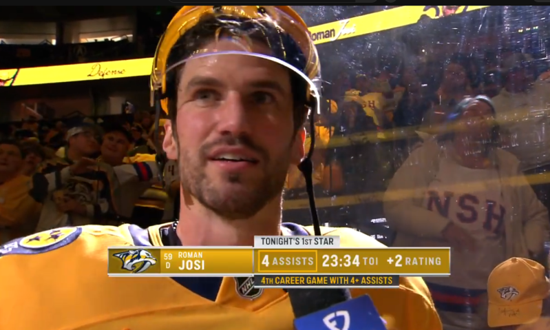 Roman Josi äußert sich nach seiner produktiven Nacht