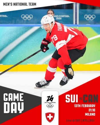 Aufstellung der Teams für das Spiel Kanada vs. Schweiz