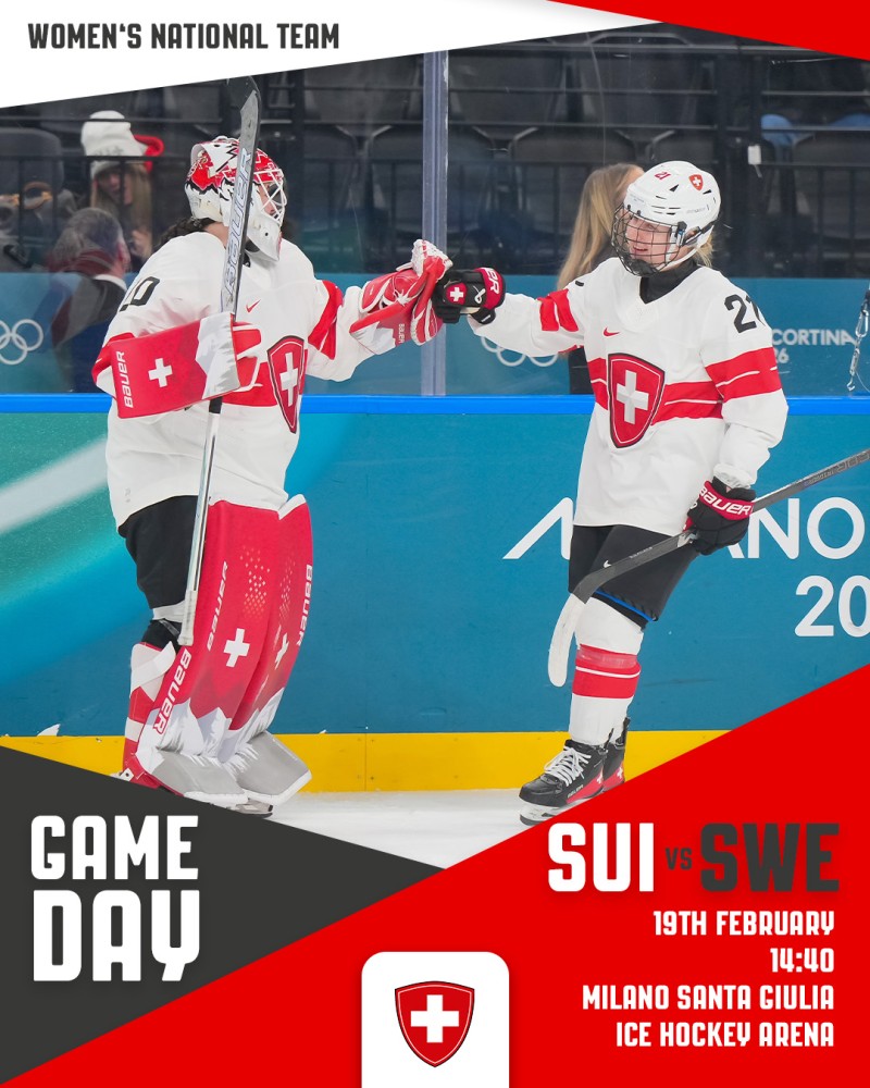 Aufstellung der Teams für das Spiel Schweiz vs. Schweden