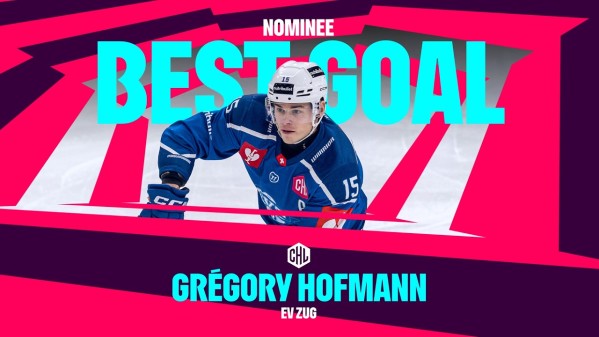 Gregory Hofmann nominiert für das schönste Tor der Champions Hockey League Saison